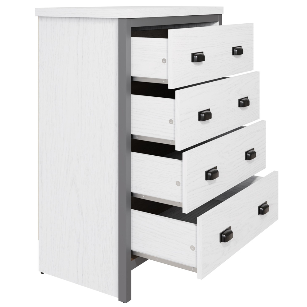 Balcombe Wooden Chest Of 4 Drawers - White