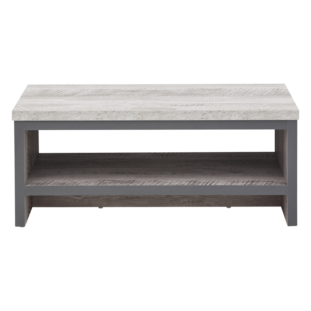 Balcombe Wooden Coffee Table With Undershelf In Grey
