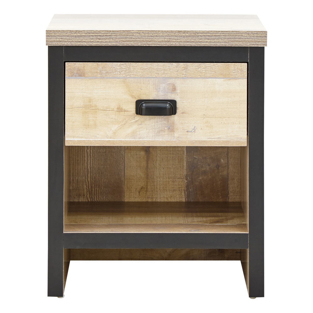Balcombe Wooden Lamp Table With 1 Drawer In Oak