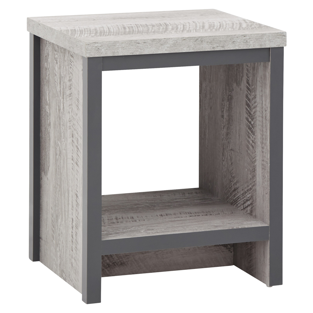 Balcombe Wooden Lamp Table In Grey