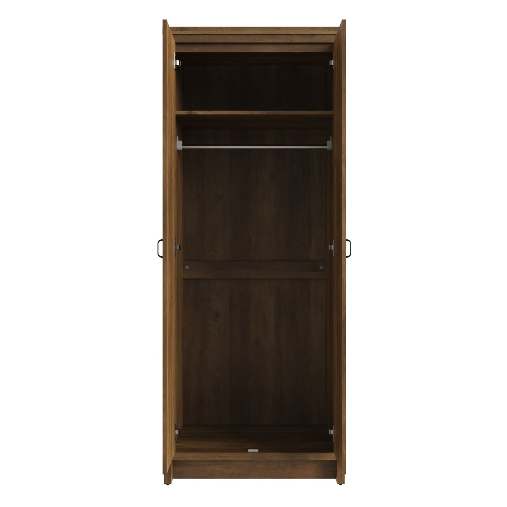 Balcombe Wooden Wardrobe With 2 Doors In Knotty Oak