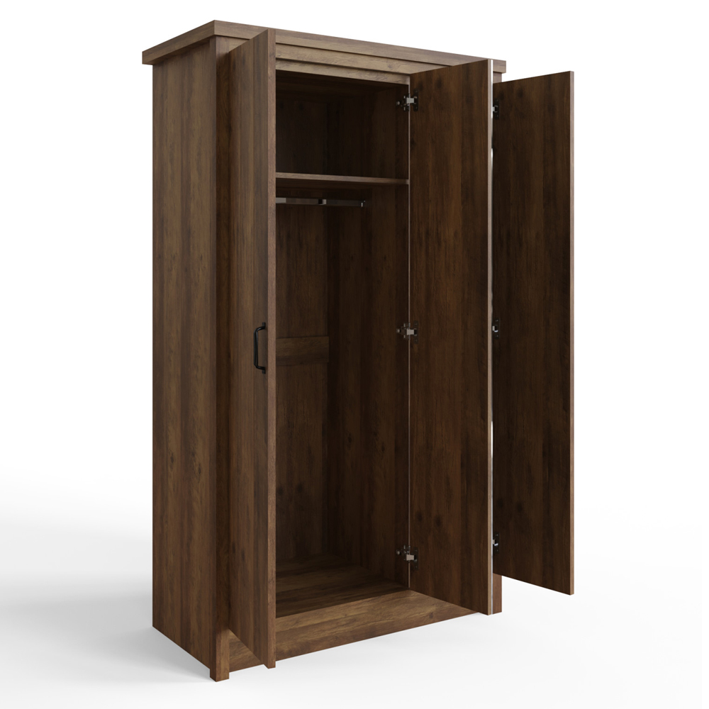 Balcombe Wooden Wardrobe With 3 Doors - Knotty Oak