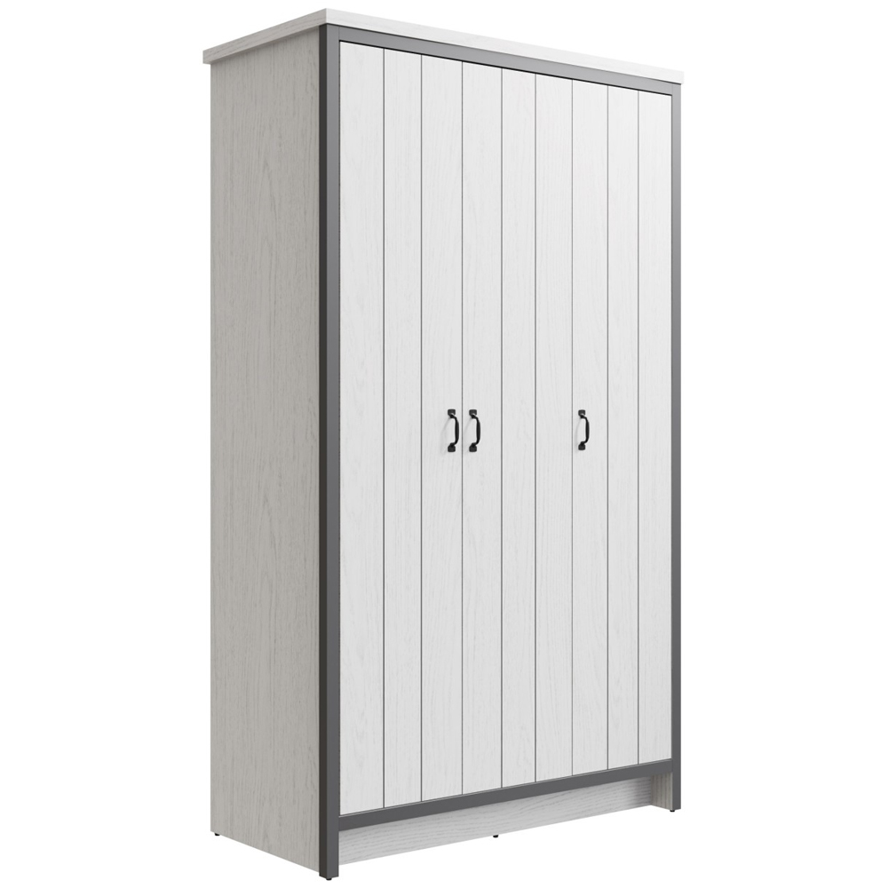 Balcombe Wooden Wardrobe With 3 Doors - White