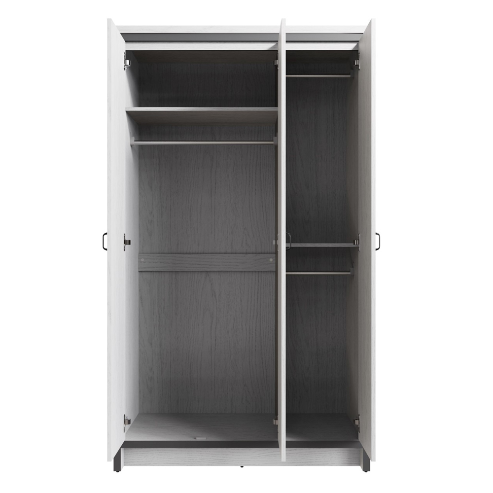 Balcombe Wooden Wardrobe With 3 Doors - White