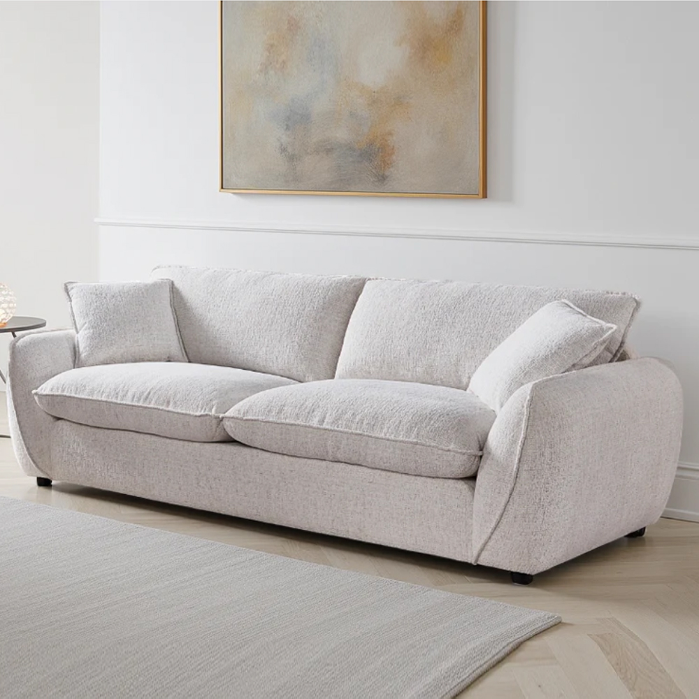 Baleno Fabric 3 Seater Sofa in Beige