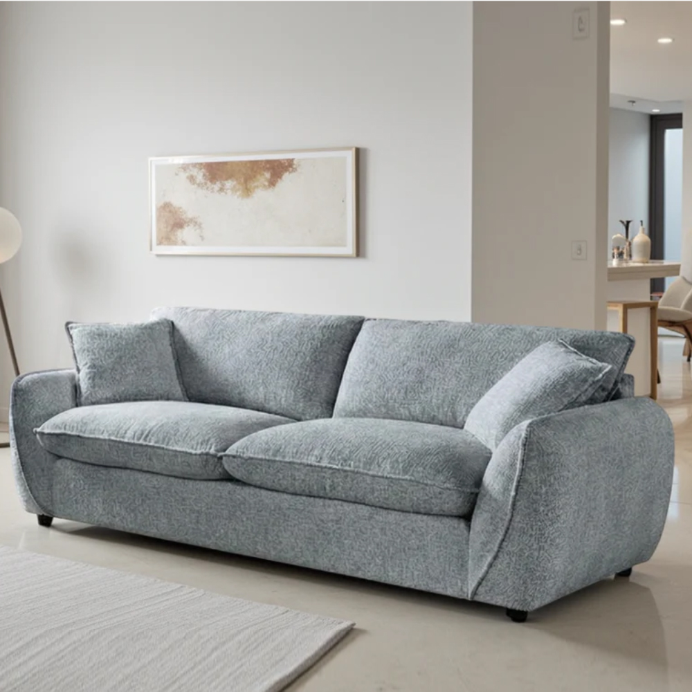 Baleno Fabric 3 Seater Sofa in Grey