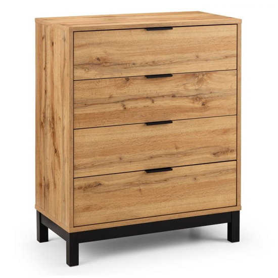 Baara Wooden Chest Of 4 Drawers In Oak