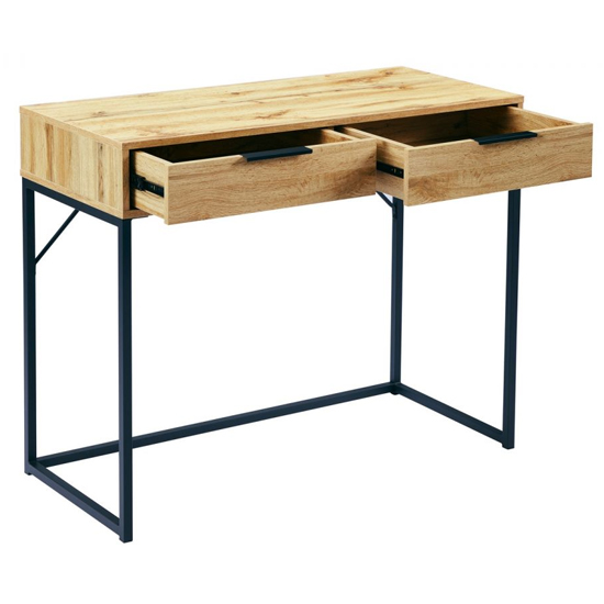Baara Wooden Dressing Table With 2 Drawers In Oak