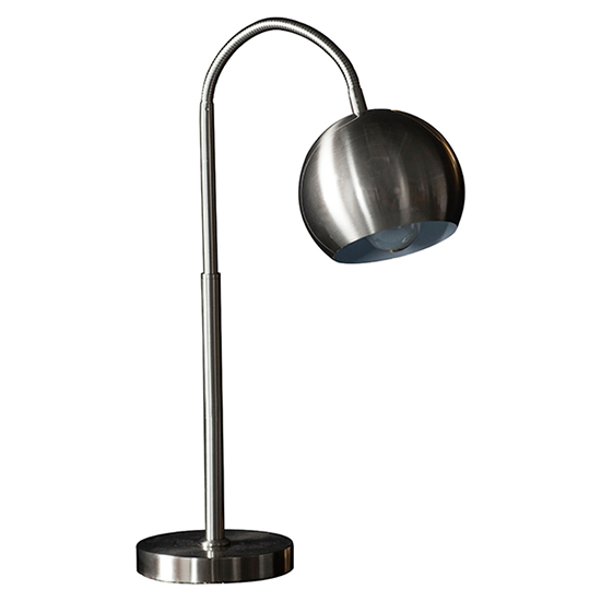 Product photograph of Balin Black Fabric Task Table Lamp In Brushed Chrome from Furniture in Fashion