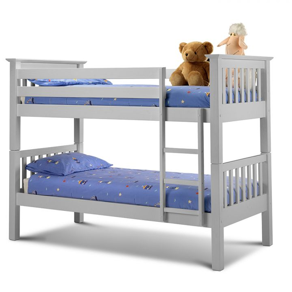 Ballari Wooden Bunk Bed With Dove Grey