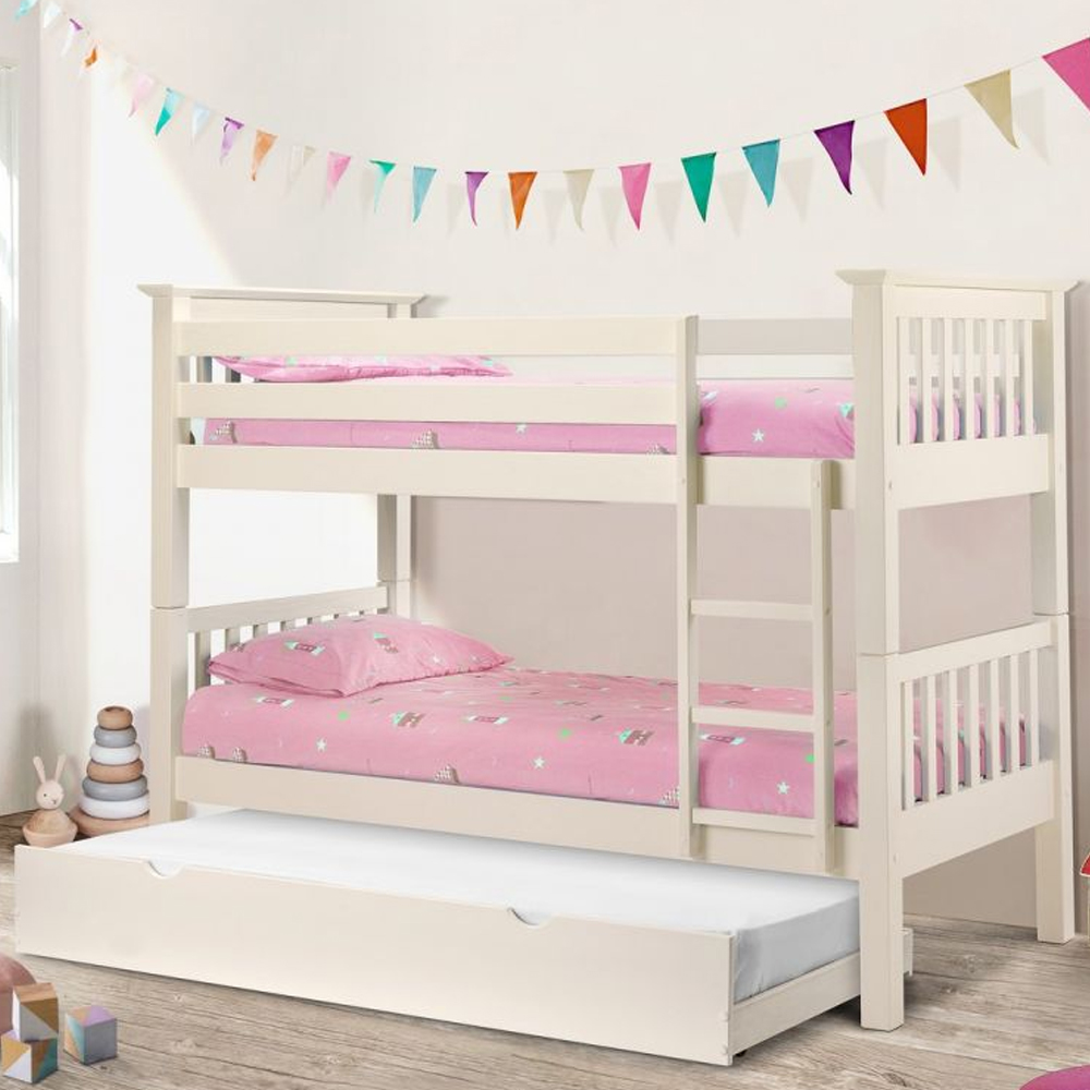 Ballari Wooden Bunk Bed With White