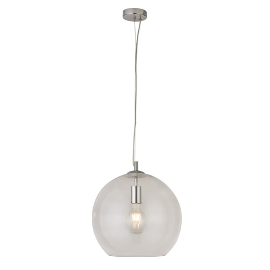 Balls Large Clear Glass Ceiling Pendant Light In Chrome
