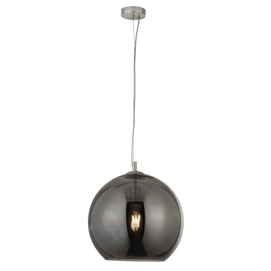 Balls Large Smoked Glass Ceiling Pendant Light In Chrome