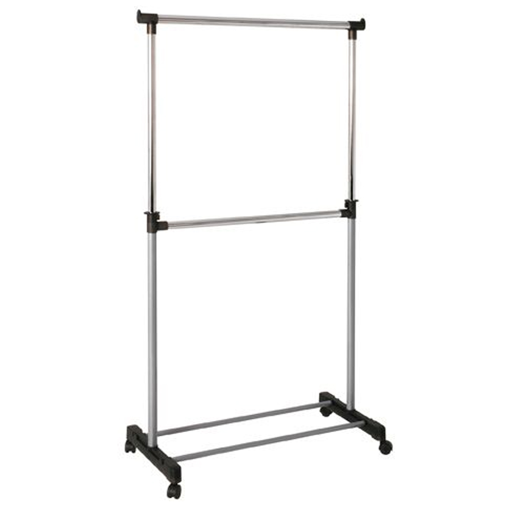 Ballwin Metal Coat Stand In Chrome And Grey