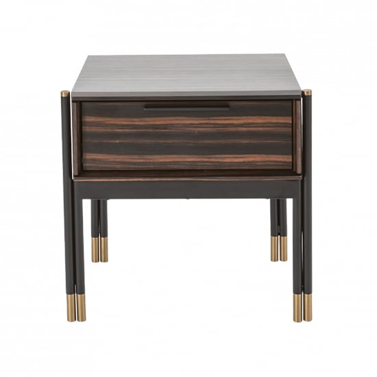 Product photograph of Balta Wooden Bedside Cabinet With 1 Drawer In Ebony from Furniture in Fashion
