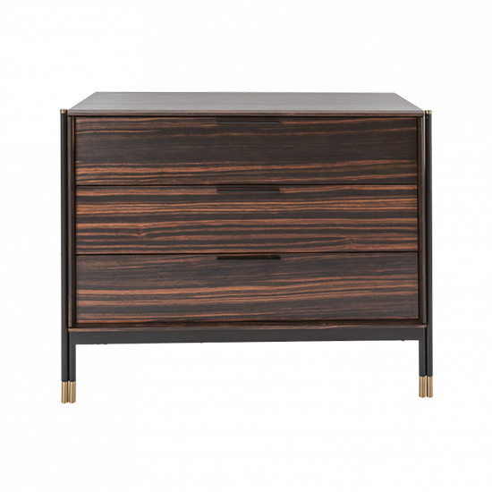 Read more about Balta wooden chest of 3 drawers in ebony