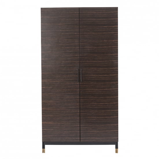 Balta Wooden Wardrobe With 2 Doors In Ebony