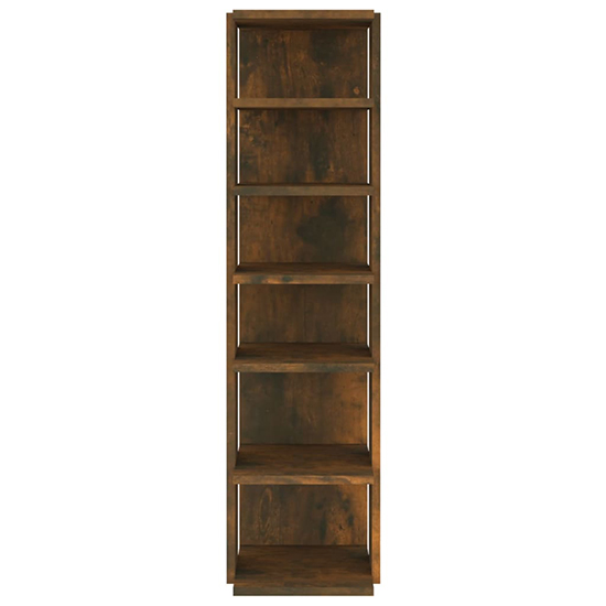 Balta Wooden Shoe Storage Rack With 6 Shelves In Smoked Oak