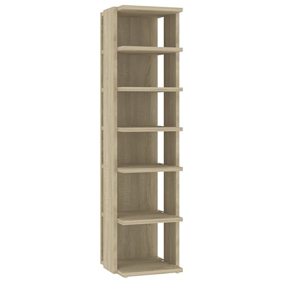 Balta Wooden Shoe Storage Rack With 6 Shelves In Sonoma Oak