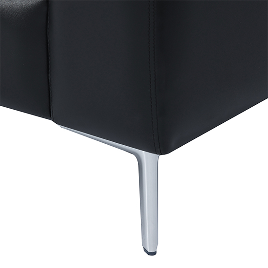 Baltic Faux Leather 2 Seater Sofa In Black