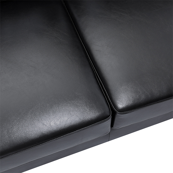Baltic Faux Leather Corner Sofa In Black Furniture in Fashion