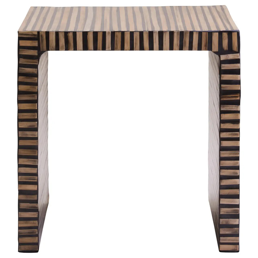 Baltimore Wooden Square Side Table In Natural