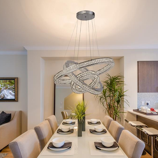 Read more about Bands led 3 lights led ceiling pendant light in chrome