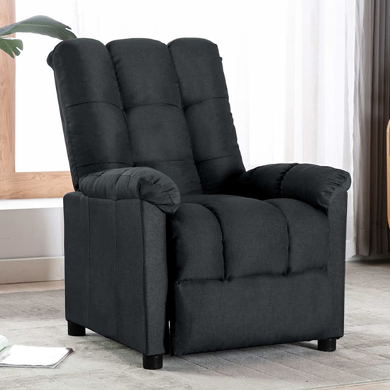Avalon Polyester Fabric Recliner Chair In Dark Grey Furniture in Fashion