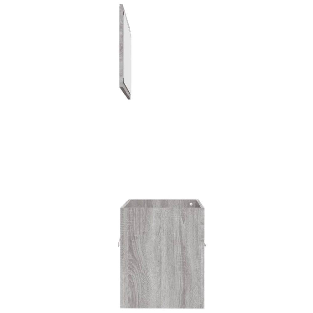 Banff Wooden 2 Piece Bathroom Furniture Set In Grey Sonoma
