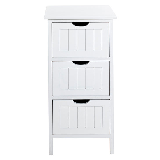 Bangor Wooden 3 Drawers Bathroom Storage Cabinet In White_2