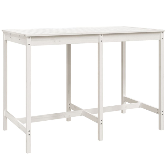 Bangor Solid Wood Pine 7 Piece Garden Bar Set In White