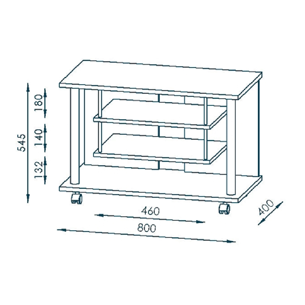 Bangor Wooden TV Stand With 2 Shelves In Beech