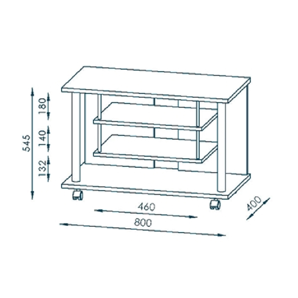 Bangor Wooden TV Stand With 2 Shelves In Sonoma Oak
