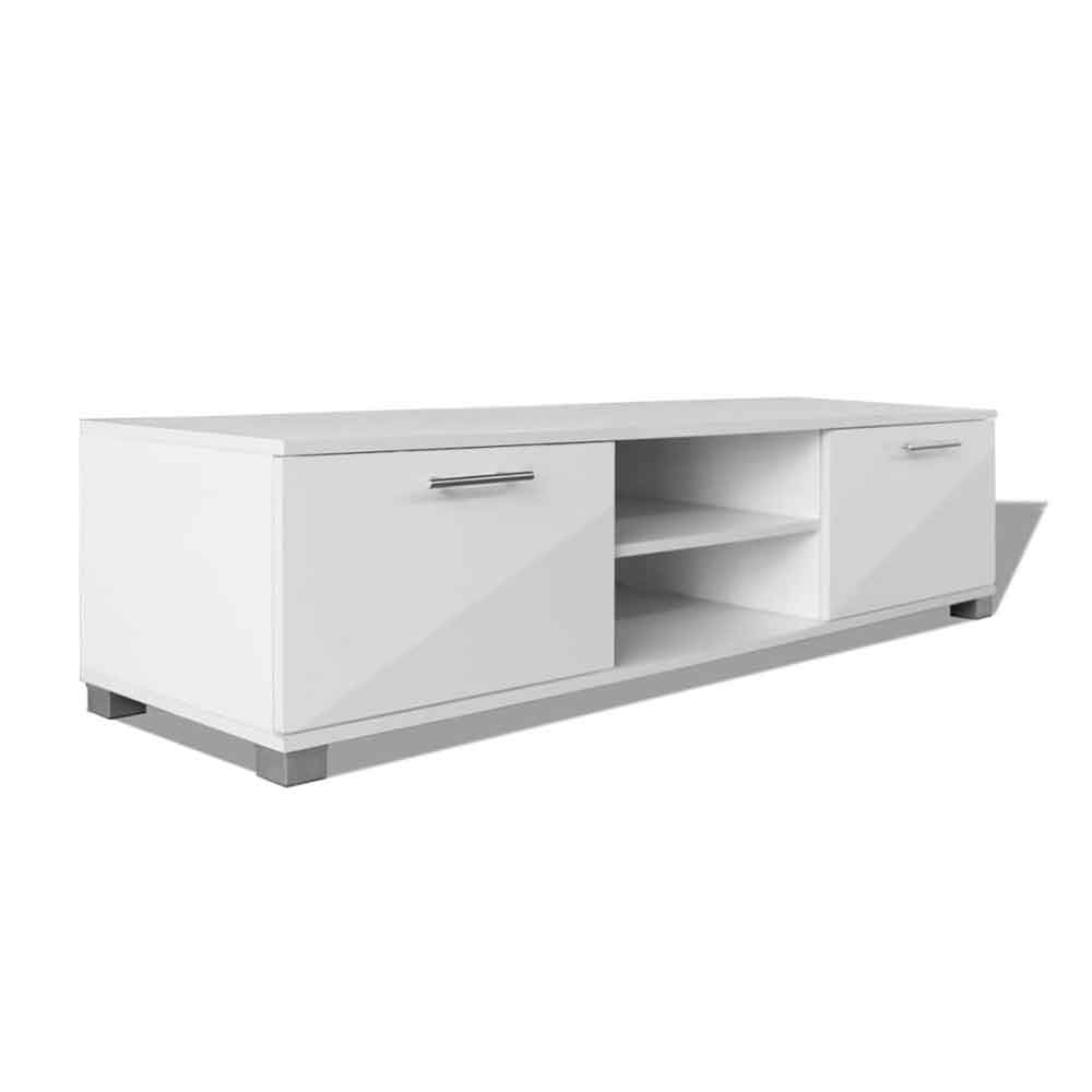 Banning 120cm Wooden TV Stand With 2 Doors In Gloss White