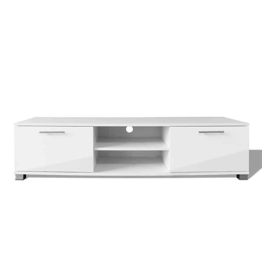 Banning 120cm Wooden TV Stand With 2 Doors In Gloss White
