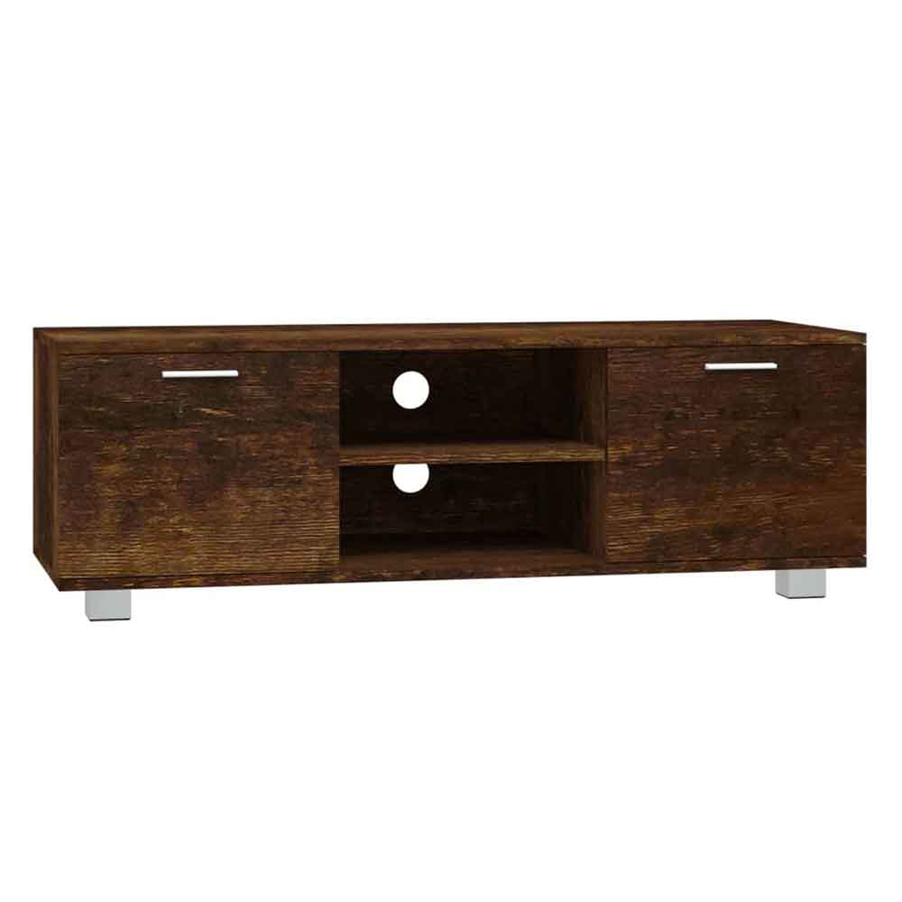 Banning 120cm Wooden TV Stand With 2 Doors In Smoked Oak