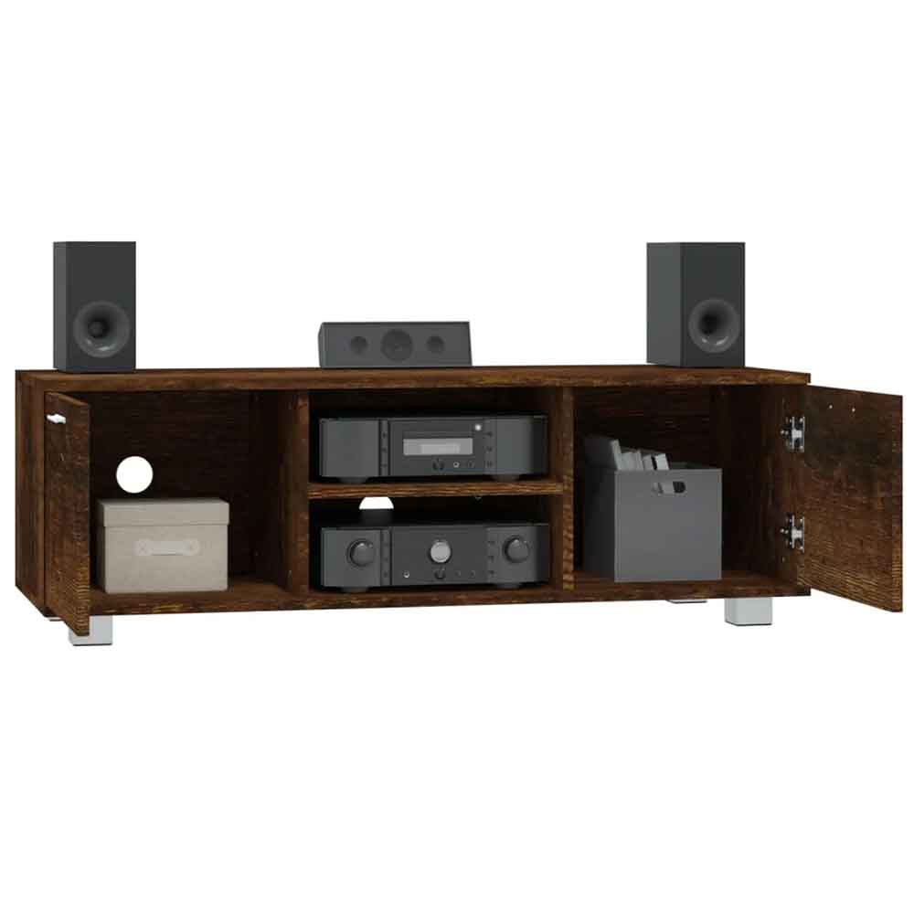 Banning 120cm Wooden TV Stand With 2 Doors In Smoked Oak