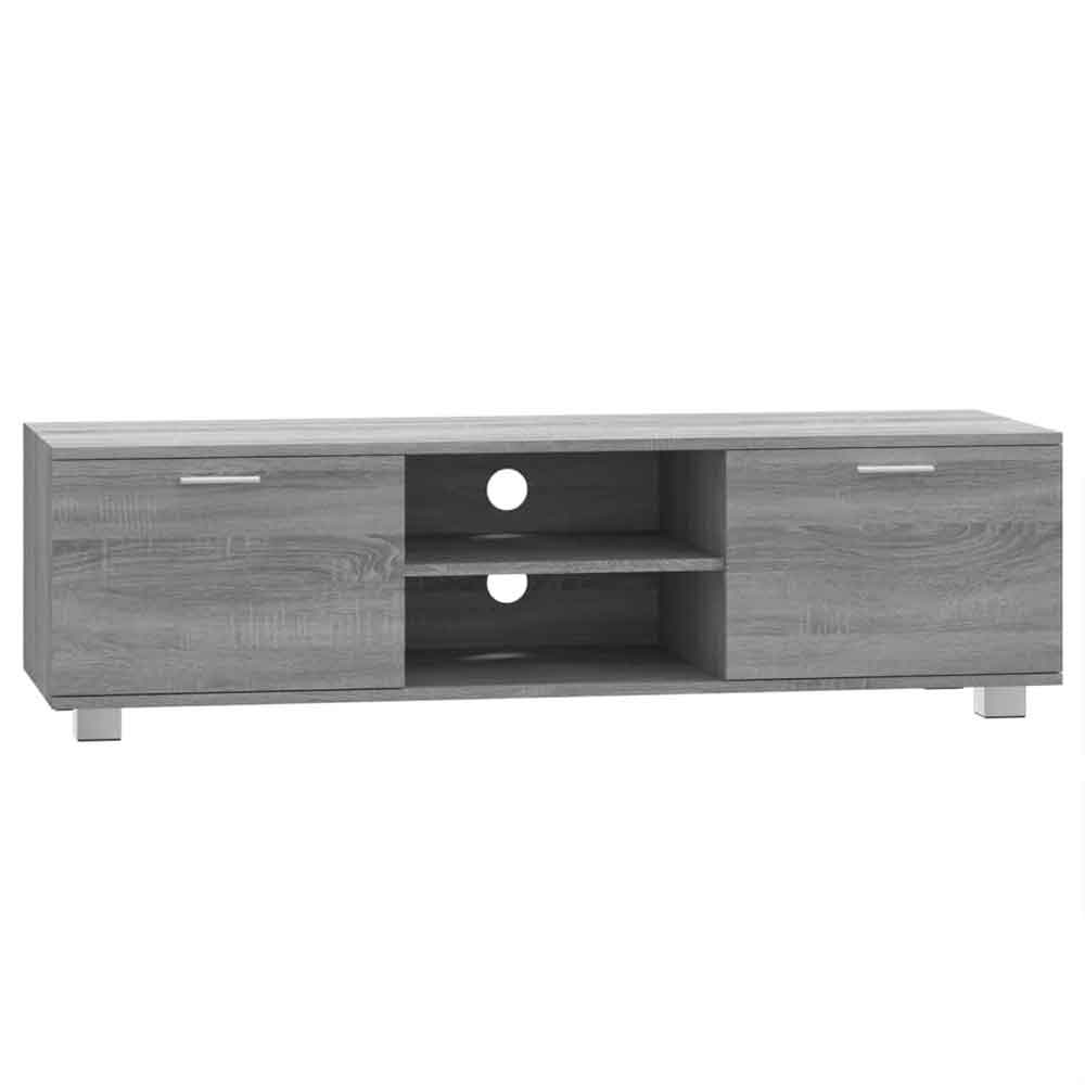 Banning 140cm Wooden TV Stand With 2 Doors In Grey Sonoma