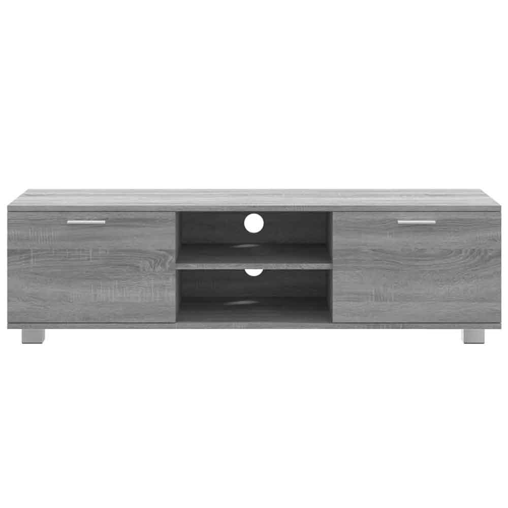 Banning 140cm Wooden TV Stand With 2 Doors In Grey Sonoma