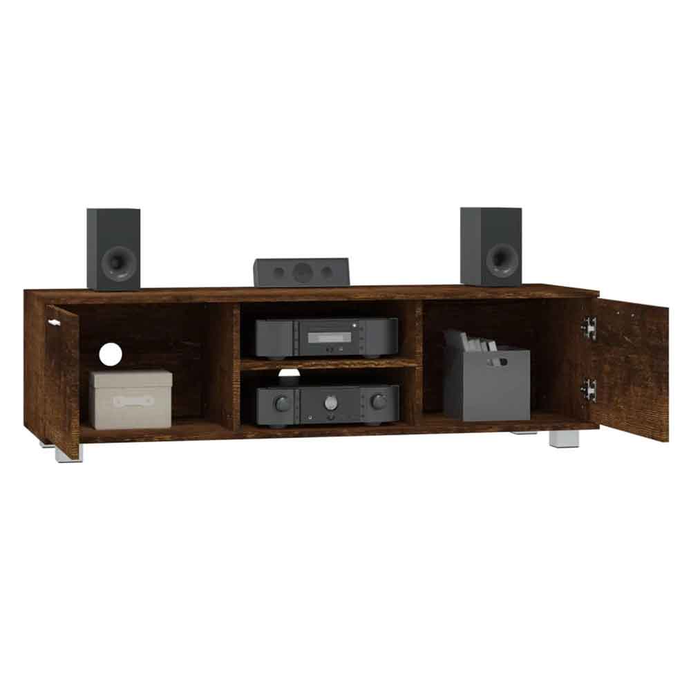 Banning 140cm Wooden TV Stand With 2 Doors In Smoked Oak