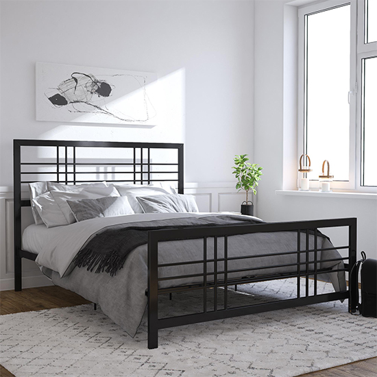 Photo of Burma metal king size bed in black