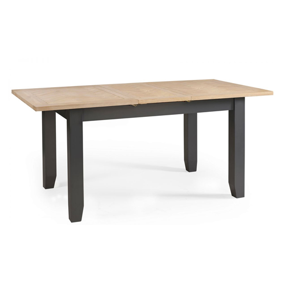 Baqia Extending Wooden Dining Table With 6 Chairs In Dark Grey_5