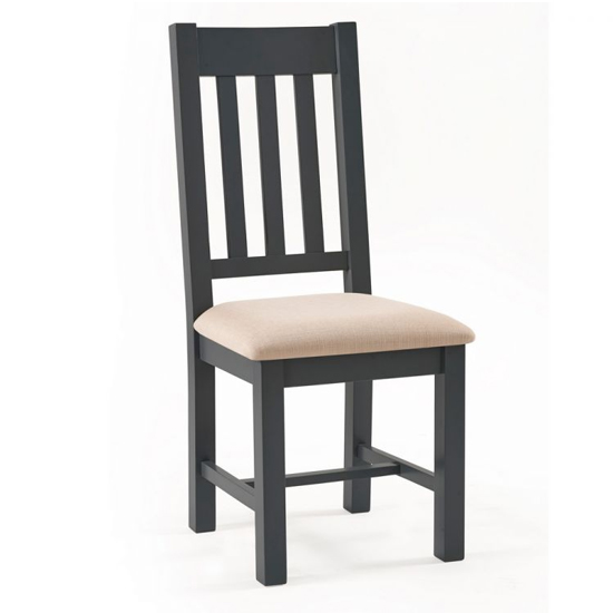 Baqia Extending Wooden Dining Table With 6 Chairs In Dark Grey