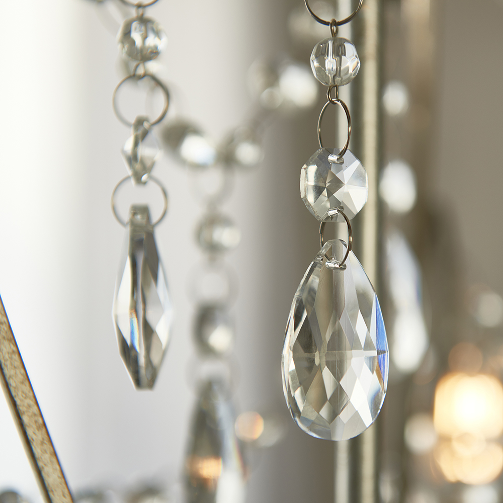 Baraboo 3 Light Glass Pendant Ceiling Light In Aged Silver