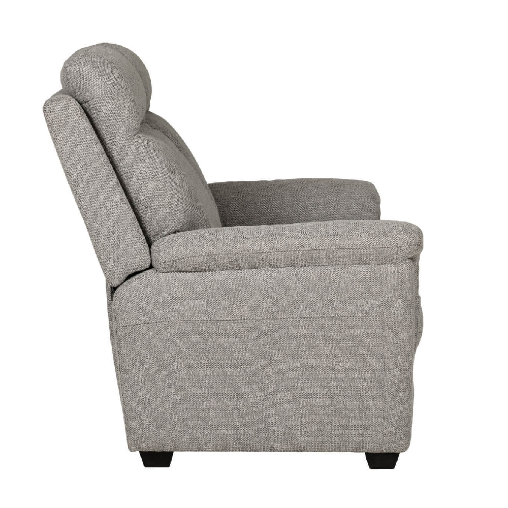 Baraboo Fabric 3 Seater Sofa With Black Legs In Grey