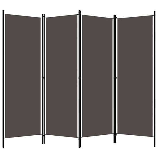 Barbel Fabric 4 Panels 200cm x 180cm Room Divider In Anthracite_1