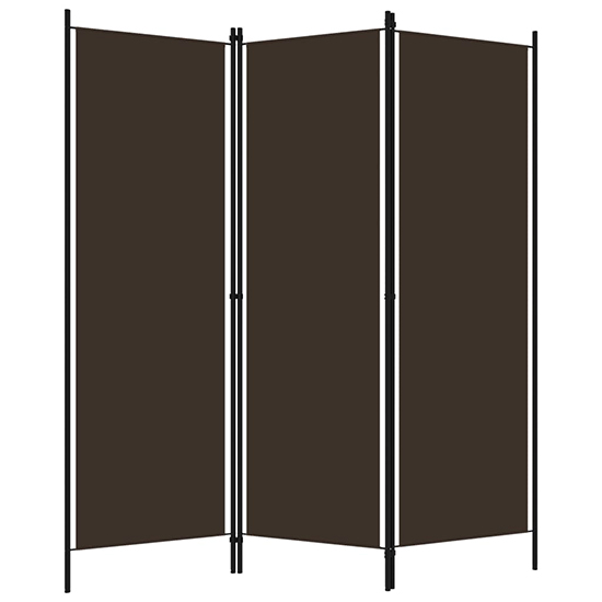 Barbel Fabric 3 Panels 150cm x 180cm Room Divider In Brown