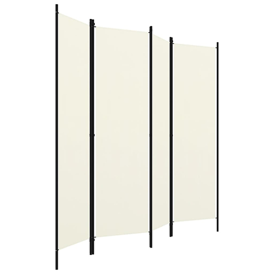 Barbel Fabric 4 Panels 200cm x 180cm Room Divider In White_3