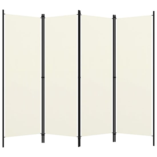 Barbel Fabric 4 Panels 200cm x 180cm Room Divider In White