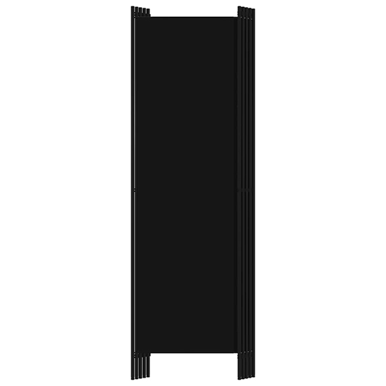 Barbel Fabric 5 Panels 250cm x 180cm Room Divider In Black_4
